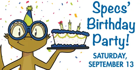 Specs with birthday cake