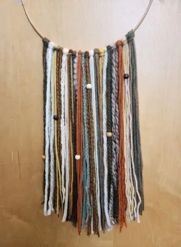 Yarn wall hanging