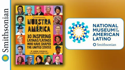 Image of Nuestra América on an ombre orange background