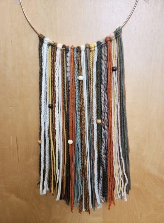Yarn wall hanging