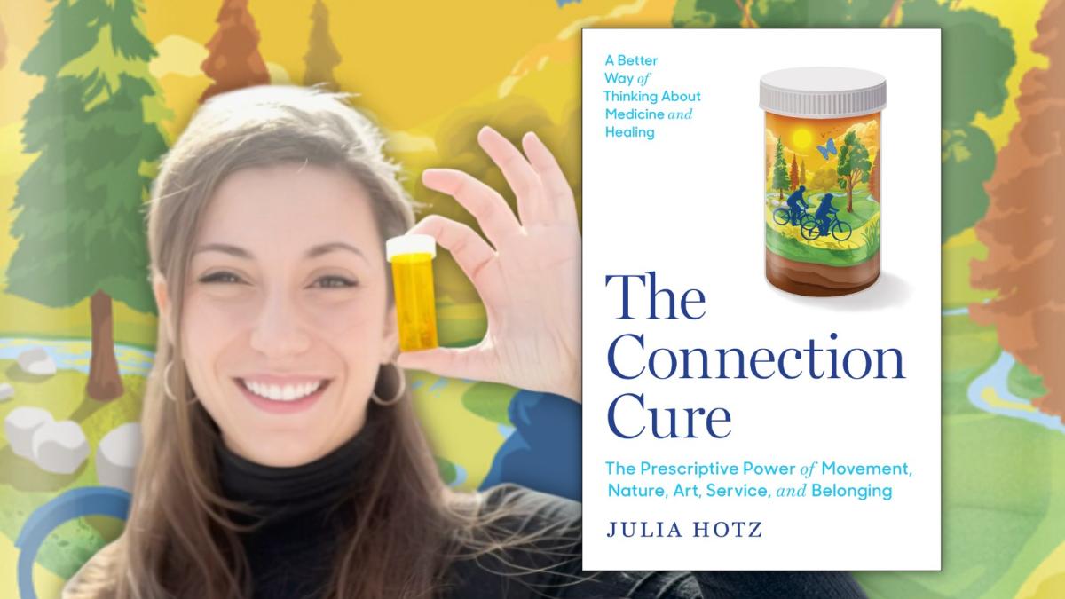 Julia Hotz with her book The Connection Cure